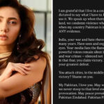 Mahira Khan responds to Indian missile strike killing civilians