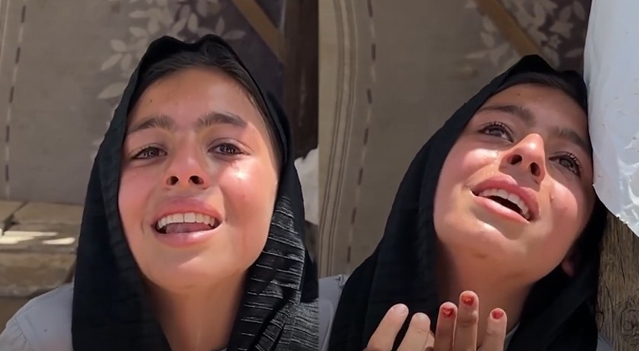 Palestinian girl urges global leaders to end the war