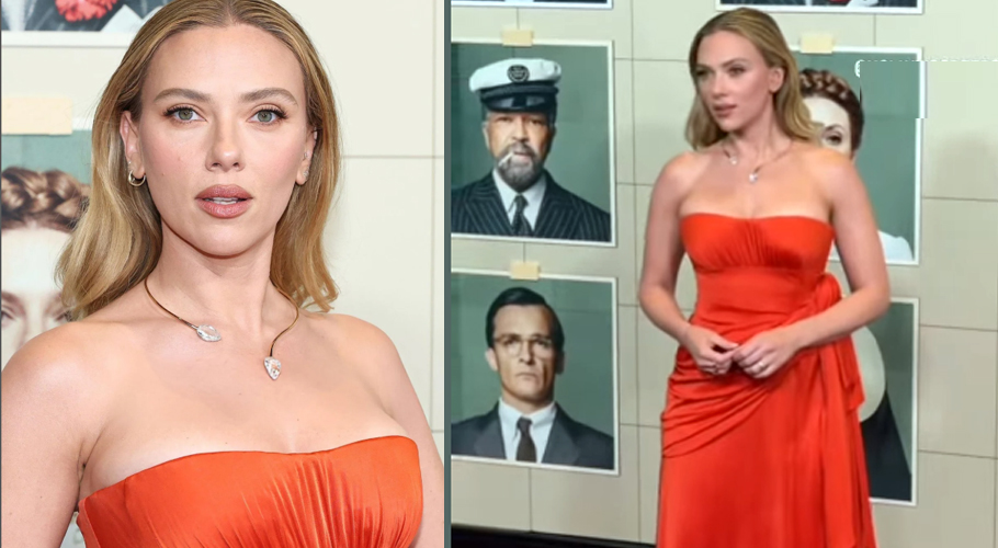 Scarlett Johansson glams up at The Phoenician Scheme premiere