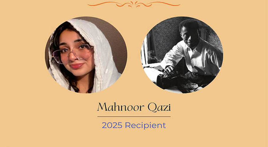 Pakistani-American Mahnoor Qazi wins ‘James Baldwin Award’ for Fiction