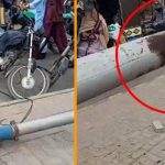 Man dies as old pole falls on motorcycle in Karachi