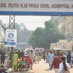 سول اسپتال کراچی کا داخلی دروازہ