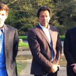 عمران خان اپنے دونوں بیٹوں کے ساتھ