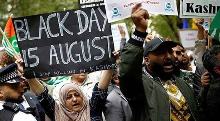 Kashmiris worldwide mark India’s Independence Day as Black Day