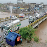 Chenab in high flood at Qadirabad, Marala and Khanki