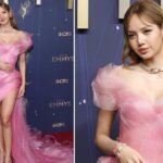 Lisa shines in stunning pink outfit on Emmys Red Carpet