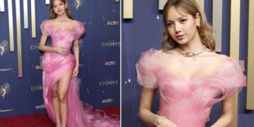 Lisa shines in stunning pink outfit on Emmys Red Carpet