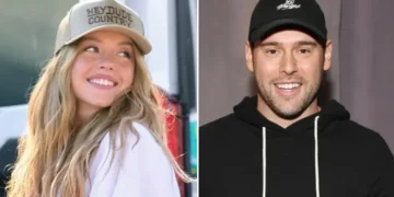 Sydney Sweeney snuggles up to boyfriend Scooter Braun during pool outing in Florida