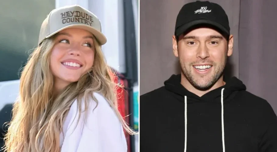 Sydney Sweeney snuggles up to boyfriend Scooter Braun during pool outing in Florida