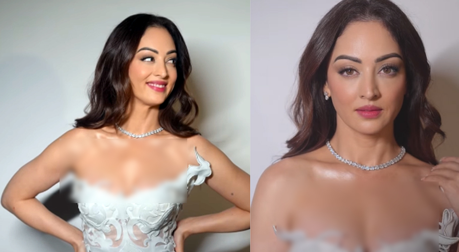 sandeepa dhar channels her inner white swan at Filmfare Glamour & Style Awards