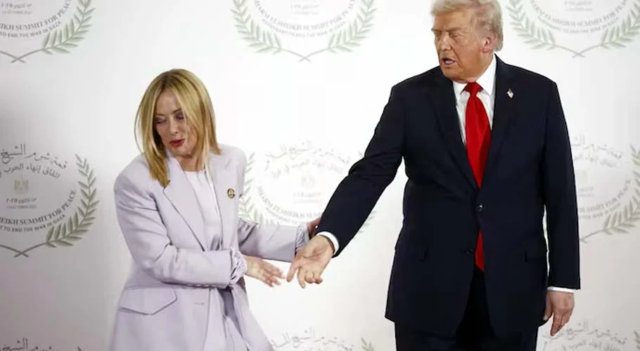 Trump calls Italian PM 'beautiful' at Gaza summit