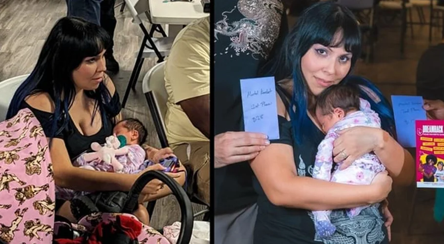 Mom wins video game tournament while holding her 5-day-old baby