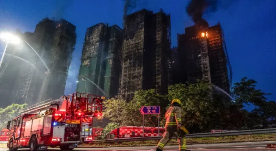 Fire in Hong Kong
