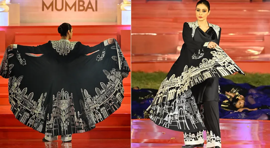 Tabu stops the show in archival coat at Art Mumbai 2025