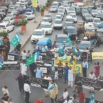 کراچی کے 13 مقامات پر دھرنا