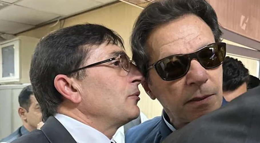 بیرسٹر گوہر عمران خان کے ساتھ، فائل فوٹو