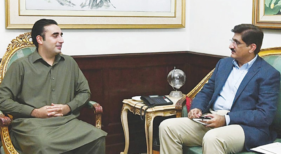 بلاول وزیراعلیٰ سندھ کے ساتھ