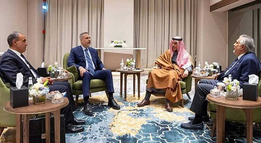 پاکستان، ترکیے، مصر اور سعودیہ کے وزرائے خارجہ، فوٹو جیو