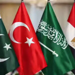 پاکستان، سعودیہ، مصر اور ترکیہ کے جھنڈے