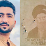 سمیر خورشید اور ان کا بنایا گیا پورٹریٹ، فوٹو ایم ایم