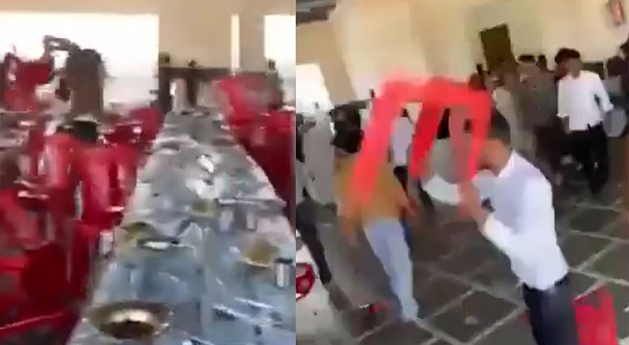 بیٹل گراؤنڈ بنا ہوا شادی ہال، فوٹو آن لائن